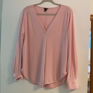 Ann Taylor Pink Long Sleeve Top
